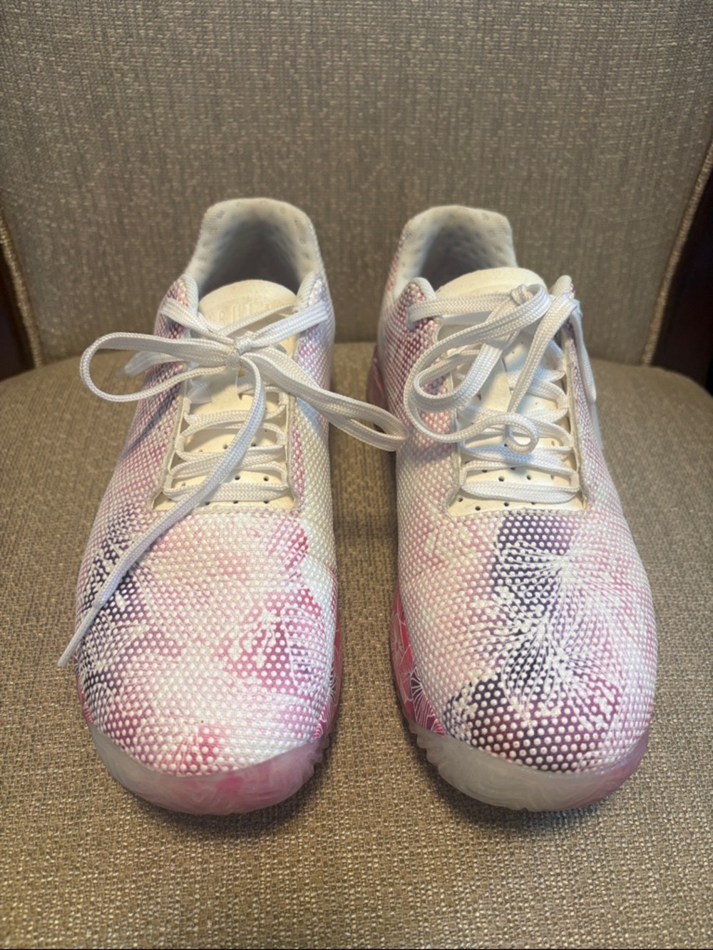 NOBULL Pink White Floral Athletic Shoes - Picture 2 of 8